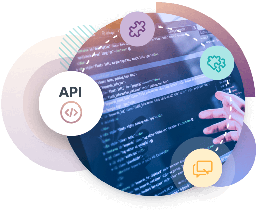 Woman smiling at her phone, showing pleasure at the intuitiveness of the messaging API