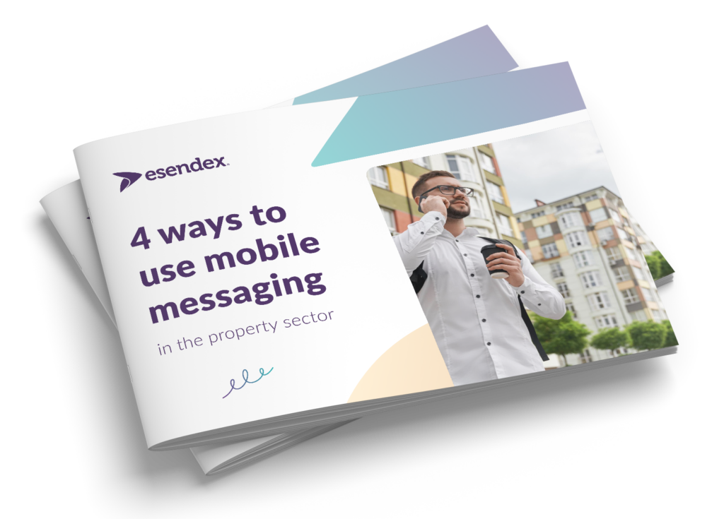 A graphic of the Esendex Mobile messaging in the property sector